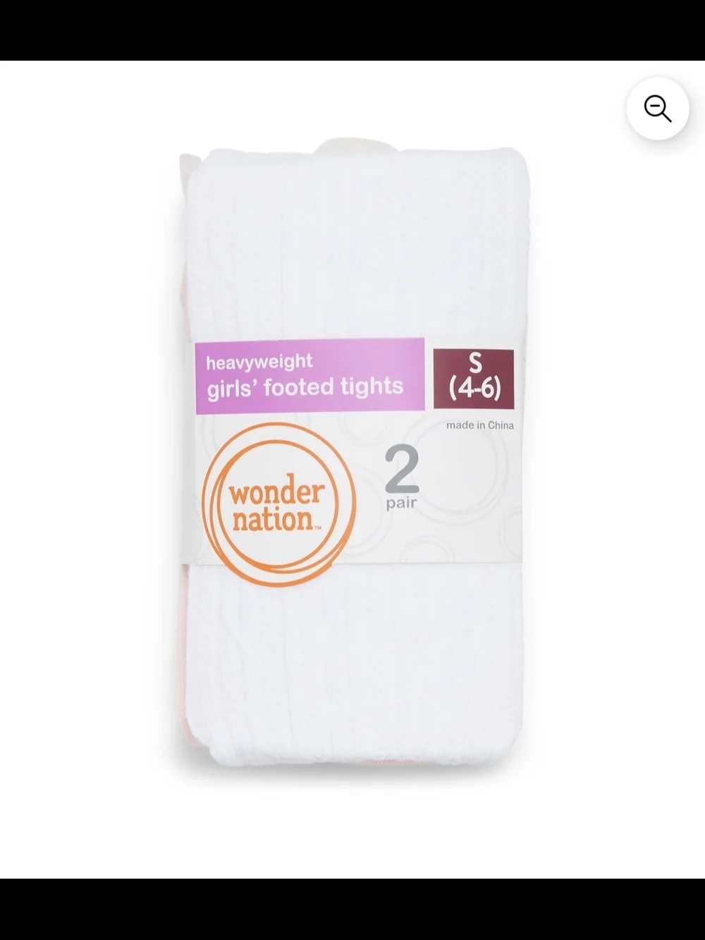 🌻 NWT Girls White & Pastel Pink 2 Pack Tights Size S (4-6)